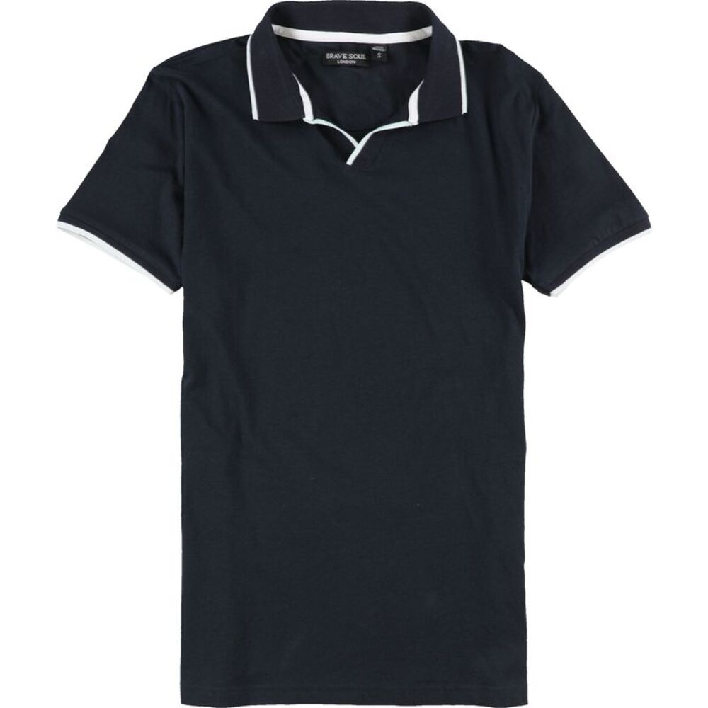 BRAVE SOUL Mens Stripe-Trim Polo Shirt, NWT
